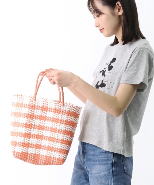 salle de bal（サルデバル）の「salle de bal / サルデバル メルカドバッグ　マルシェバッグ お買い物バッグ メッシュバッグ（かごバッグ・レディース・ブラック/グレー/オレンジ/ライトグリーン・FREE）」の18枚目の写真