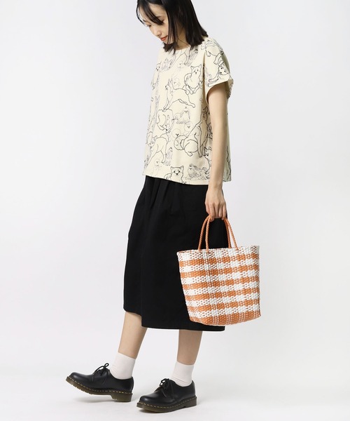 salle de bal（サルデバル）の「salle de bal / サルデバル メルカドバッグ　マルシェバッグ お買い物バッグ メッシュバッグ（かごバッグ・レディース・ブラック/グレー/オレンジ/ライトグリーン・FREE）」の21枚目の写真