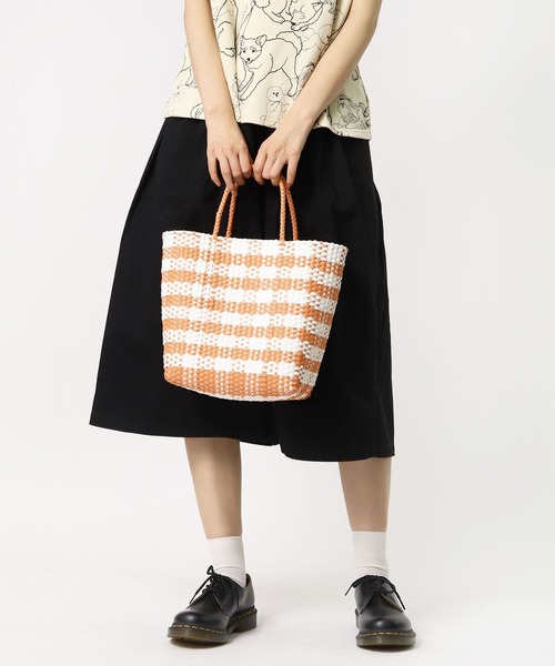 salle de bal（サルデバル）の「salle de bal / サルデバル メルカドバッグ　マルシェバッグ お買い物バッグ メッシュバッグ（かごバッグ・レディース・ブラック/グレー/オレンジ/ライトグリーン・FREE）」の22枚目の写真