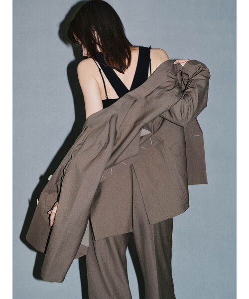 Ray BEAMS（レイビームス）の「RBS / サイド ピンタック パンツ（その他パンツ・レディース・ダークブラウン/ミント・1/0）」の3枚目の写真