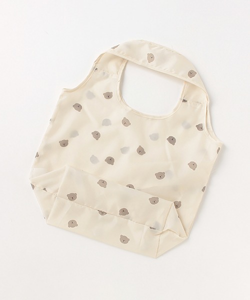 petit main（プティマイン）の「ポケッタブルエコバッグ（エコバッグ/サブバッグ・キッズ・マルチ/アイボリー/ブラック/ライトピンク・FREE）」の16枚目の写真