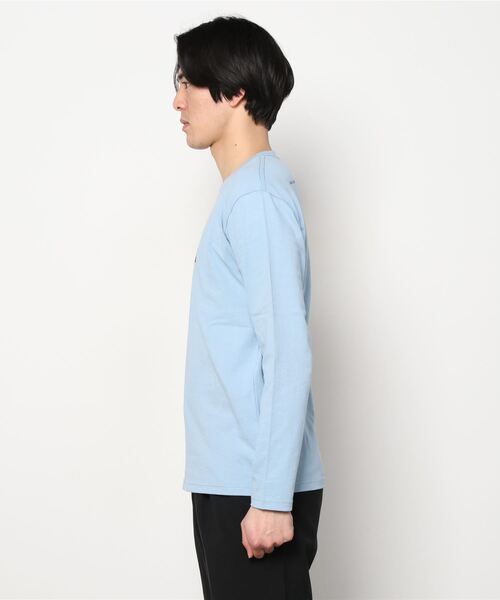 TRAP/U (トラップユー)の「フロント ボックスプリント コットン 天竺 ロングTシャツ(Tシャツ/カットソー・メンズ・ホワイト/サックスブルー/ブラック・L/M)」の10枚目の写真