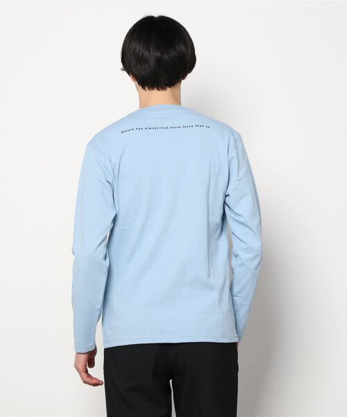 TRAP/U (トラップユー)の「フロント ボックスプリント コットン 天竺 ロングTシャツ(Tシャツ/カットソー・メンズ・ホワイト/サックスブルー/ブラック・L/M)」の11枚目の写真