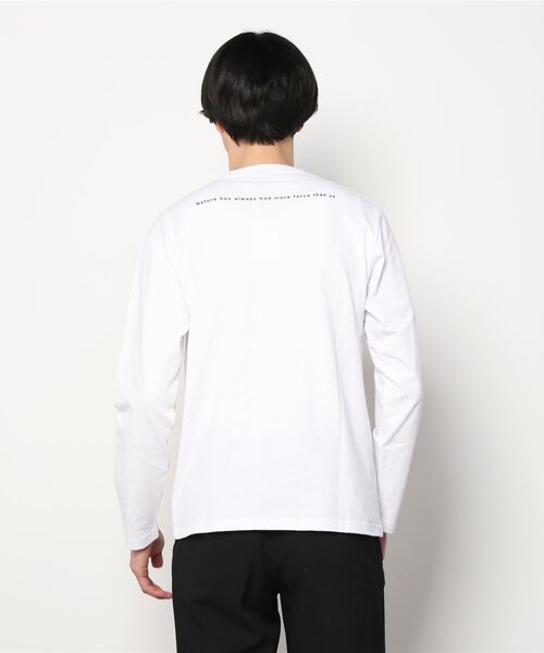 TRAP/U (トラップユー)の「フロント ボックスプリント コットン 天竺 ロングTシャツ(Tシャツ/カットソー・メンズ・ホワイト/サックスブルー/ブラック・L/M)」の12枚目の写真