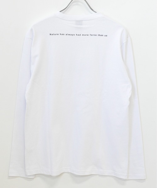 TRAP/U (トラップユー)の「フロント ボックスプリント コットン 天竺 ロングTシャツ(Tシャツ/カットソー・メンズ・ホワイト/サックスブルー/ブラック・L/M)」の5枚目の写真