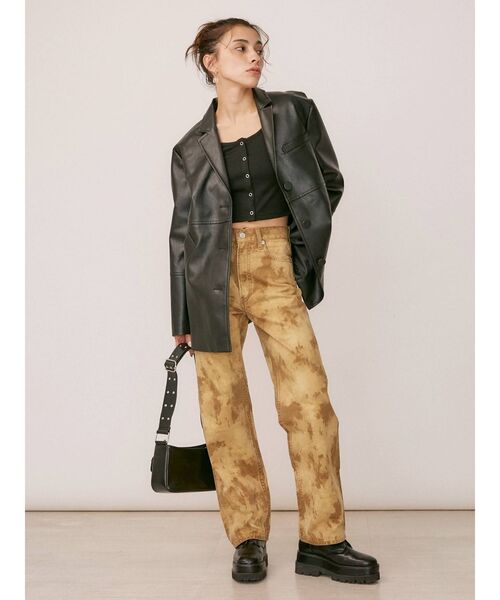 EVRIS(エヴリス)の「ドットボタンリブロンTEE(Tシャツ/カットソー・レディース・グリーン/ブラック/アイボリー・FREE)」の10枚目の写真