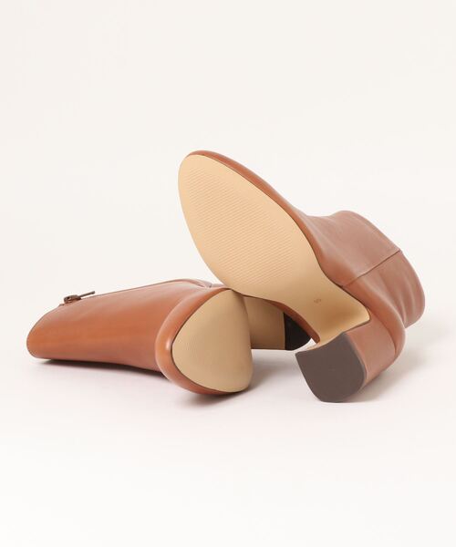 BENETTON (UNITED COLORS OF BENETTON)（ベネトンユナイテッドカラーズオブベネトン）の「チャンキーヒールミドルブーツ（ブーツ・レディース・ブラック/キャメル・38/39/36/37/35）」の4枚目の写真