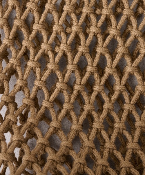 DISCOAT（ディスコート）の「マクラメ巾着付トートバッグ（トートバッグ・レディース・ブラック/ブラウン/アイボリー・FREE）」の8枚目の写真