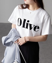 フロッキープリントロゴTシャツ