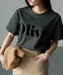 フロッキープリントロゴTシャツ