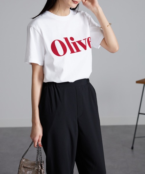 RANAN（ラナン）の「フロッキープリントロゴＴシャツ（Tシャツ/カットソー・レディース・オフホワイト/チャコール/グレー系2/ホワイト系2/ホワイト系1/グレー系1/ホワイト系3/ライトグレー系3・LL/M/L）」の21枚目の写真