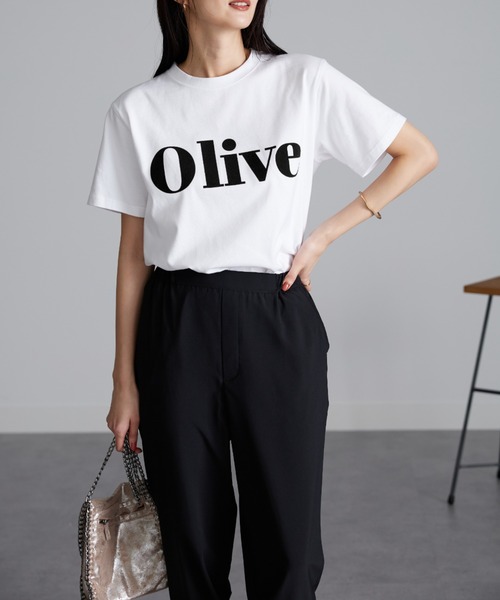 RANAN（ラナン）の「フロッキープリントロゴＴシャツ（Tシャツ/カットソー・レディース・オフホワイト/チャコール/グレー系2/ホワイト系2/ホワイト系1/グレー系1/ホワイト系3/ライトグレー系3・LL/M/L）」の19枚目の写真