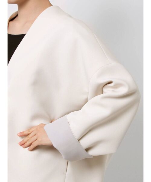 ELENDEEK(エレンディーク)の「フォルムショートコート(ステンカラーコート・レディース・ブラック/ライトベージュ/ベージュ・FREE)」の18枚目の写真