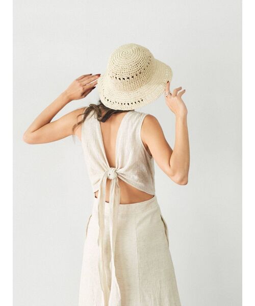 Ungrid（アングリッド）の「バックデザインノースリワンピース（ワンピース・レディース・ブラック/アイボリー/ダークオレンジ・SMALL/MEDIUM）」の13枚目の写真