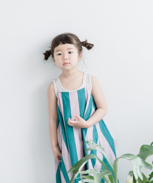 LOWRYS FARM(ローリーズファーム)の「INDIAISプリントワンピース 264689(ワンピース・キッズ・グリーン/ブルー/ピンク・110cm/120cm/130cm/140cm/150cm)」の2枚目の写真