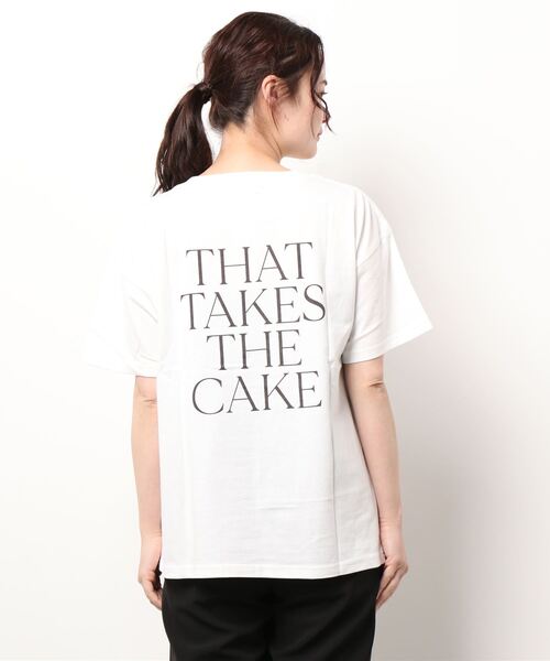 Samansa Mos2（サマンサ モスモス）の「刺繍×バックプリントTシャツ（Tシャツ/カットソー・レディース・ベージュ/オフホワイト/ピンク/チャコール・ﾌﾘ-）」の9枚目の写真