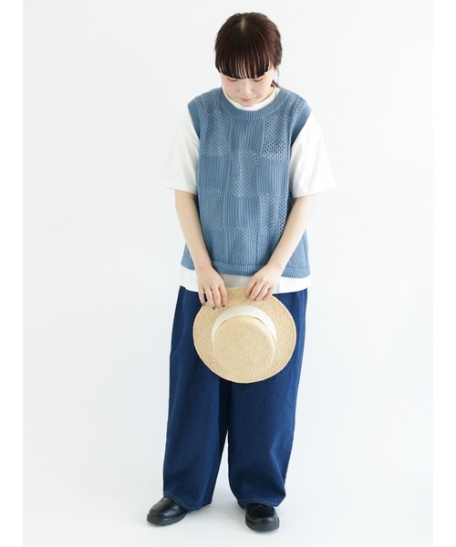 Samansa Mos2（サマンサ モスモス）の「刺繍×バックプリントTシャツ（Tシャツ/カットソー・レディース・ベージュ/オフホワイト/ピンク/チャコール・ﾌﾘ-）」の22枚目の写真