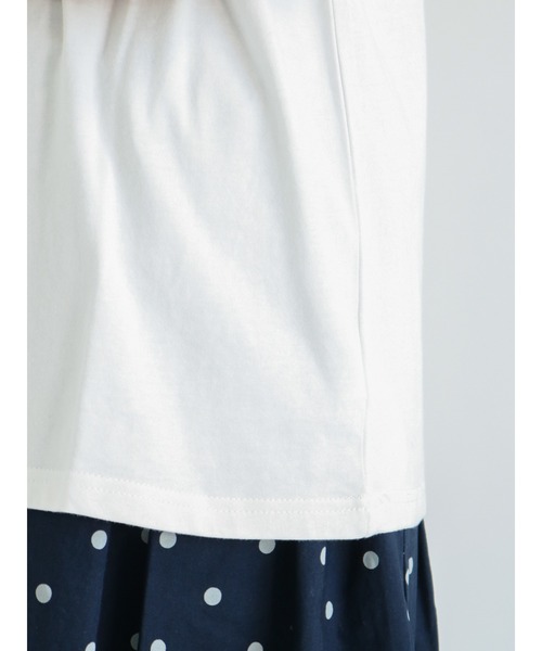 Samansa Mos2（サマンサ モスモス）の「刺繍×バックプリントTシャツ（Tシャツ/カットソー・レディース・ベージュ/オフホワイト/ピンク/チャコール・ﾌﾘ-）」の21枚目の写真