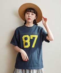 CHILD WOMAN | オーガニック天竺 フットボール半袖Tシャツ(Tシャツ/カットソー)