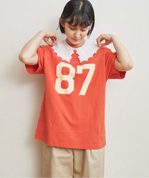 CHILD WOMAN | オーガニック天竺 フットボール半袖Tシャツ(Tシャツ/カットソー)