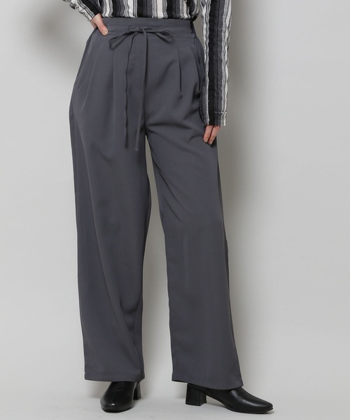 ALAND（エーランド）の「3.3Field Trip／2TUCK STRING パンツ 2277663（スラックス・レディース・ブラック/アイボリー/チャコール・FREE）」の6枚目の写真