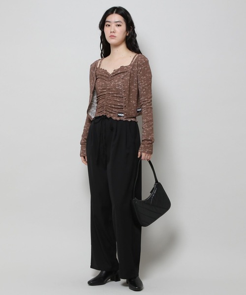 ALAND（エーランド）の「3.3Field Trip／2TUCK STRING パンツ 2277663（スラックス・レディース・ブラック/アイボリー/チャコール・FREE）」の9枚目の写真