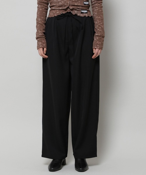 ALAND（エーランド）の「3.3Field Trip／2TUCK STRING パンツ 2277663（スラックス・レディース・ブラック/アイボリー/チャコール・FREE）」の12枚目の写真