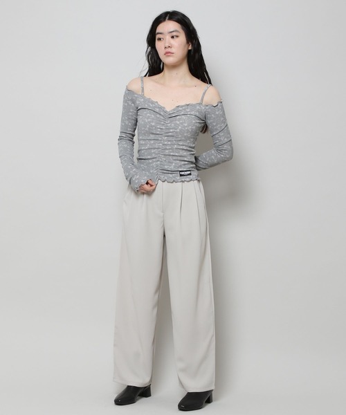 ALAND（エーランド）の「3.3Field Trip／2TUCK STRING パンツ 2277663（スラックス・レディース・ブラック/アイボリー/チャコール・FREE）」の13枚目の写真