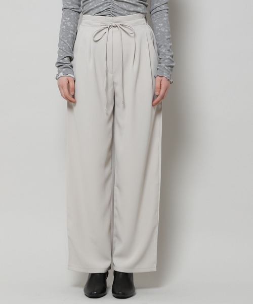 ALAND（エーランド）の「3.3Field Trip／2TUCK STRING パンツ 2277663（スラックス・レディース・ブラック/アイボリー/チャコール・FREE）」の17枚目の写真