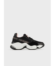 EMPORIO ARMANI | 【エンポリオ アルマーニ】チャンキースニーカー レザー製 メッシュ＆スエードディテール(スニーカー)