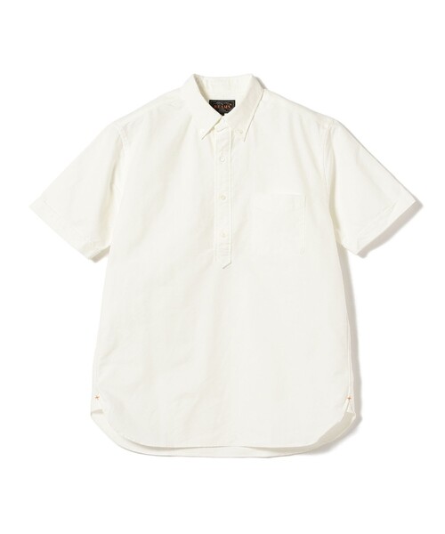 BEAMS PLUS（ビームスプラス）の「BEAMS PLUS / アメリカン オックスフォード プルオーバー ショートスリーブ ボタンダウン シャツ（シャツ/ブラウス・メンズ・ホワイト/ブルー・SMALL/X-LARGE/LARGE/MEDIUM）」の11枚目の写真