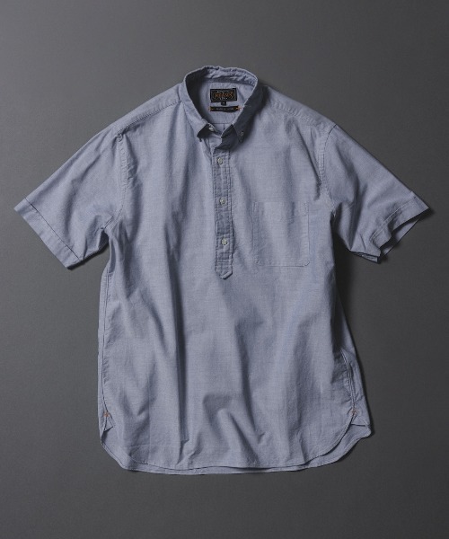 BEAMS PLUS（ビームスプラス）の「BEAMS PLUS / アメリカン オックスフォード プルオーバー ショートスリーブ ボタンダウン シャツ（シャツ/ブラウス・メンズ・ホワイト/ブルー・SMALL/X-LARGE/LARGE/MEDIUM）」の22枚目の写真