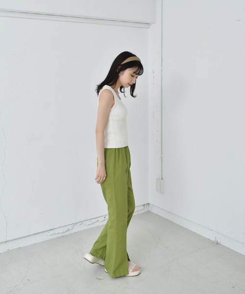 RETRO GIRL（レトロガール）の「アソートリブタンク（タンクトップ・レディース・アイボリー/ブルー/グリーン/ブラック/ホワイト/オレンジ・FREE）」の9枚目の写真