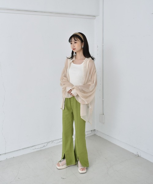 RETRO GIRL（レトロガール）の「アソートリブタンク（タンクトップ・レディース・アイボリー/ブルー/グリーン/ブラック/ホワイト/オレンジ・FREE）」の12枚目の写真