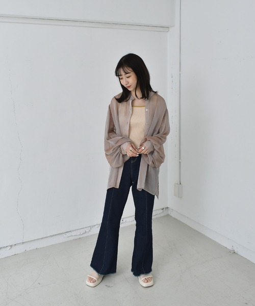 RETRO GIRL（レトロガール）の「アソートリブタンク（タンクトップ・レディース・アイボリー/ブルー/グリーン/ブラック/ホワイト/オレンジ・FREE）」の19枚目の写真