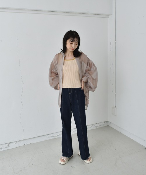 RETRO GIRL（レトロガール）の「アソートリブタンク（タンクトップ・レディース・アイボリー/ブルー/グリーン/ブラック/ホワイト/オレンジ・FREE）」の20枚目の写真