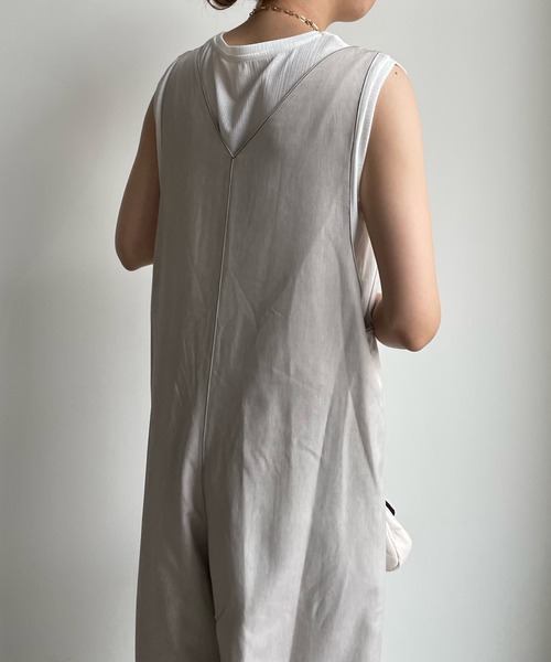 DouDou（ドゥドゥ）の「【WEB限定】インナーセット Vネックサロペット（サロペット/オーバーオール・レディース・ベージュ/ブラック・FREE）」の19枚目の写真