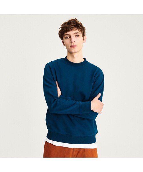 AIGLE(エーグル)の「AIGLE クラシカルスウェット プルオーバー(スウェット・メンズ・ヘザーグレー/ダークブルー・LL/M/L)」の2枚目の写真