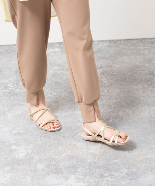 PLAKTON(プラクトン)の「【PLAKTON/ プラクトン】ダブルクロスサンダル(サンダル・レディース・ゴールド/シルバー/ブラック・36/37/38)」の6枚目の写真