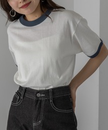 【Cross&Stitch】カレッジリンガーTシャツ OE1121