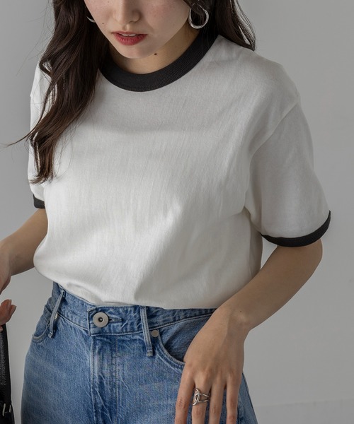 セール】【Cross＆Stitch】カレッジリンガーTシャツ OE1121（T