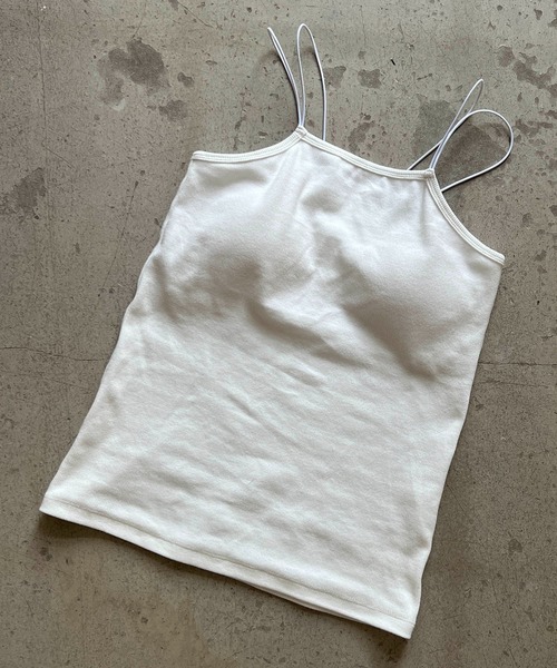 CAPRICIEUX LE'MAGE（カプリシューレマージュ）の「Wストラップキャミ（キャミソール・レディース・ブラック/ベージュ/ホワイト・FREE）」の14枚目の写真