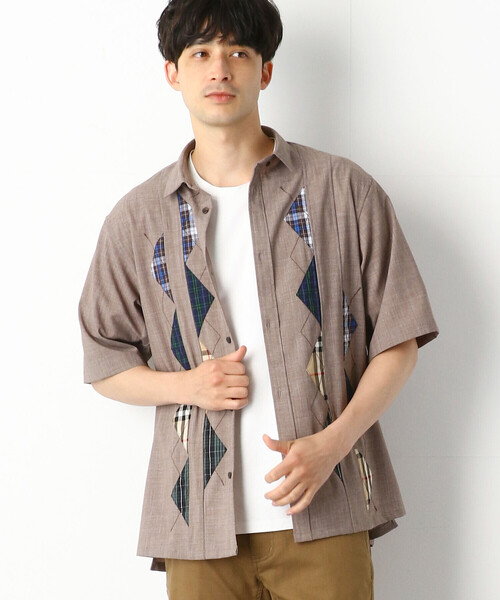 パッチワーク アーガイルシャツ COMME des GARCONS HOMME