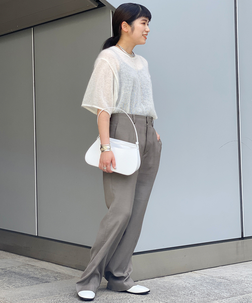 AP STUDIO（エーピーストゥディオ）の「CANGIOLI ハイウエストパンツ（その他パンツ・レディース・グレー系その他/ブラック・38/40/36）」の4枚目の写真