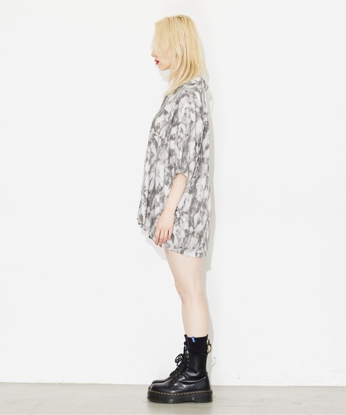 X-girl（エックスガール）の「MARBLE PRINT SHORT PANTS/マーブル柄 ショートパンツ（その他パンツ・レディース・ブラック/ブラウン・S/M/XS）」の16枚目の写真