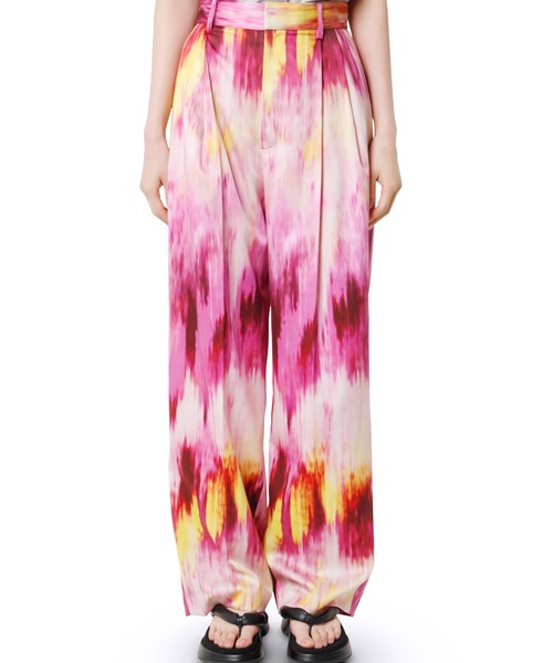 LE CIEL BLEU(ルシェルブルー)の「アブストラクトプリントパンツ / Abstract Print Pants(その他パンツ・レディース・ピンク・38/36/34)」の4枚目の写真