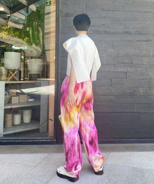 LE CIEL BLEU(ルシェルブルー)の「アブストラクトプリントパンツ / Abstract Print Pants(その他パンツ・レディース・ピンク・38/36/34)」の8枚目の写真