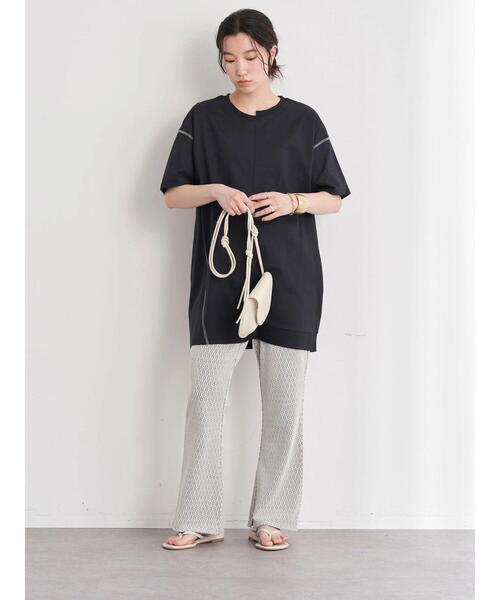 earth music&ecology（アースミュージックアンドエコロジー）の「ジオメトリック柄ジャガードパンツ（その他パンツ・レディース・アイボリー/モカ・FREE）」の16枚目の写真