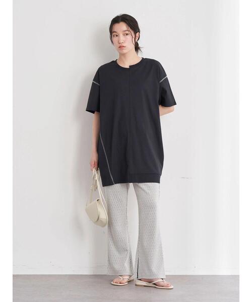 earth music&ecology（アースミュージックアンドエコロジー）の「ジオメトリック柄ジャガードパンツ（その他パンツ・レディース・アイボリー/モカ・FREE）」の17枚目の写真