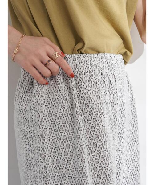 earth music&ecology（アースミュージックアンドエコロジー）の「ジオメトリック柄ジャガードパンツ（その他パンツ・レディース・アイボリー/モカ・FREE）」の19枚目の写真